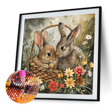 Load image into Gallery viewer, Diamond Painting - Full Round - two rabbits (40*40CM)
