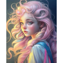 Load image into Gallery viewer, Diamond Painting - Full Round - pink hair girl (40*50CM)
