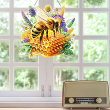 Load image into Gallery viewer, Acrylic Diamond Painting Home Decor Animal Bee Diamond Painting Hanging Pendant
