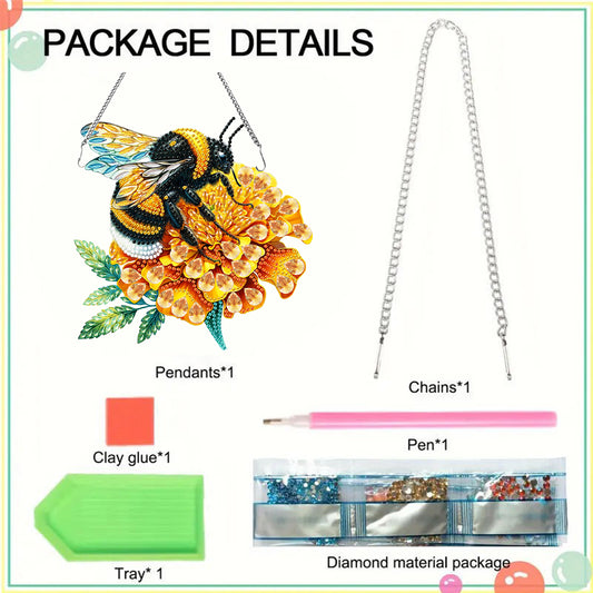 Acrylic Diamond Painting Home Decor Animal Bee Diamond Painting Hanging Pendant