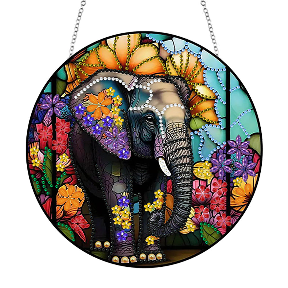 Animal Diamond Painting Art Pendant Colorful Acrylic Crystal Painting Ornaments