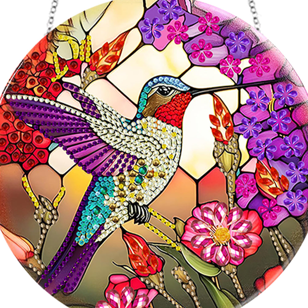 Animal Diamond Painting Art Pendant Colorful Acrylic Crystal Painting Ornaments