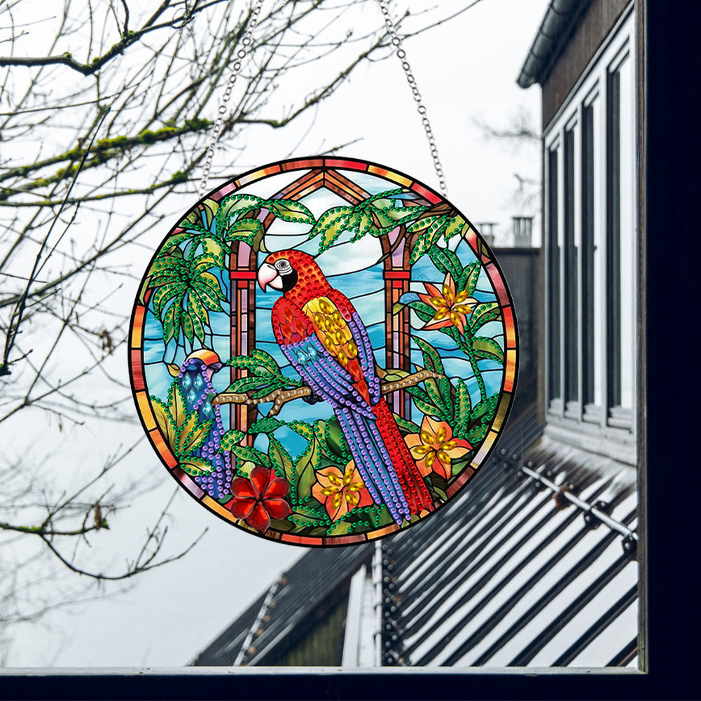 Animal Diamond Painting Art Pendant Colorful Acrylic Crystal Painting Ornaments