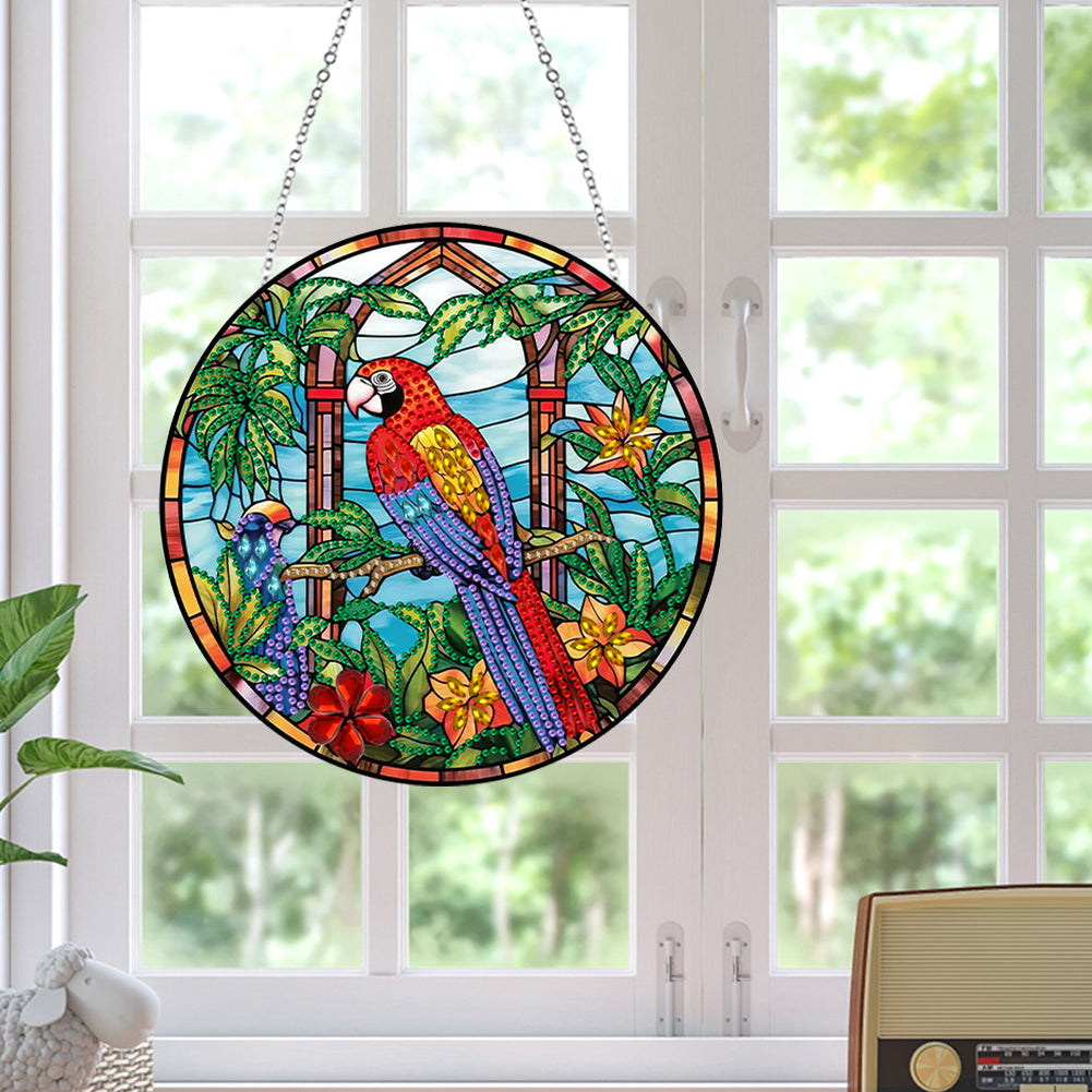 Animal Diamond Painting Art Pendant Colorful Acrylic Crystal Painting Ornaments