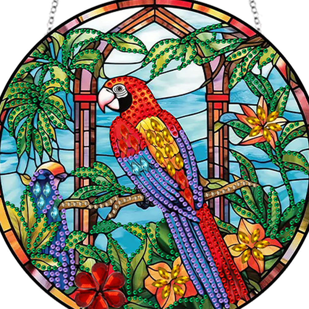 Animal Diamond Painting Art Pendant Colorful Acrylic Crystal Painting Ornaments