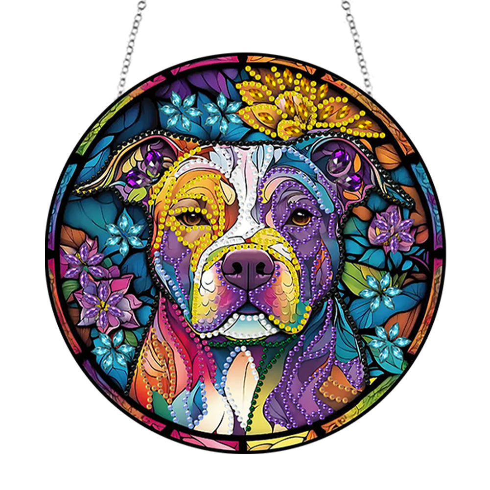 Animal Diamond Painting Art Pendant Colorful Acrylic Crystal Painting Ornaments