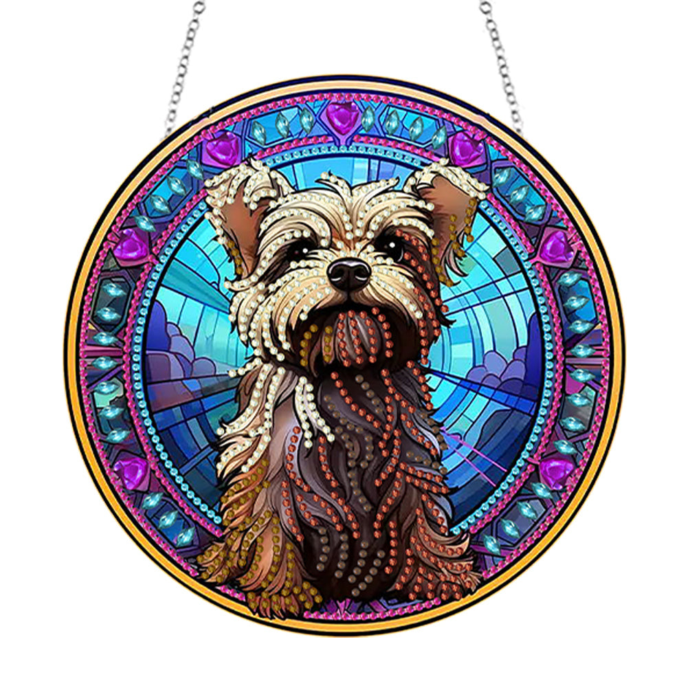 Animal Diamond Painting Art Pendant Colorful Acrylic Crystal Painting Ornaments