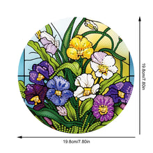 Load image into Gallery viewer, Acrylic Stained Glass Dragon Flower Colorful Diamond Painting Hanging Pendant
