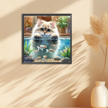 Load image into Gallery viewer, Diamond Painting - Full Round - Cat and fish (30*30CM)
