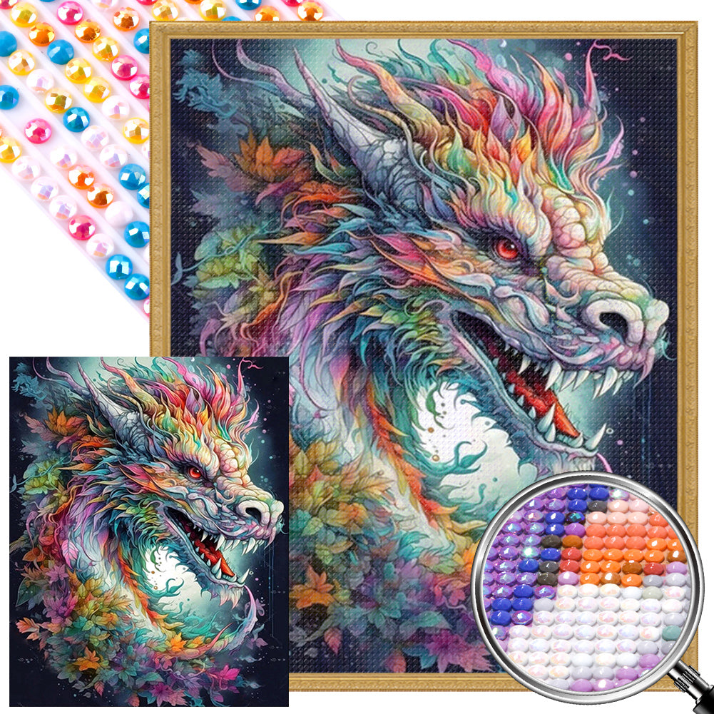 AB Diamond Painting - Full Round - Leaf dragon (40*50CM)