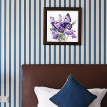 Load image into Gallery viewer, Diamond Painting - Full Round - purple butterfly (40*40CM)
