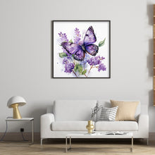 Load image into Gallery viewer, Diamond Painting - Full Round - purple butterfly (40*40CM)
