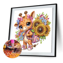 Load image into Gallery viewer, Diamond Painting - Partial Special Shaped - Sunflower giraffe in school season (30*30CM)
