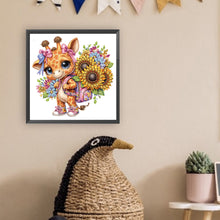 Load image into Gallery viewer, Diamond Painting - Partial Special Shaped - Sunflower giraffe in school season (30*30CM)
