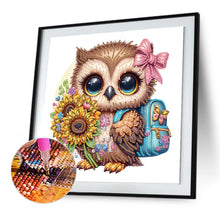 Load image into Gallery viewer, Diamond Painting - Partial Special Shaped - School season sunflower owl (30*30CM)
