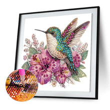 Load image into Gallery viewer, Diamond Painting - Partial Special Shaped - green hummingbird (30*30CM)
