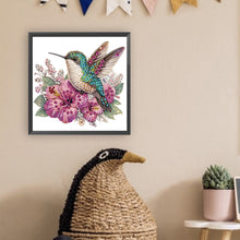 Load image into Gallery viewer, Diamond Painting - Partial Special Shaped - green hummingbird (30*30CM)
