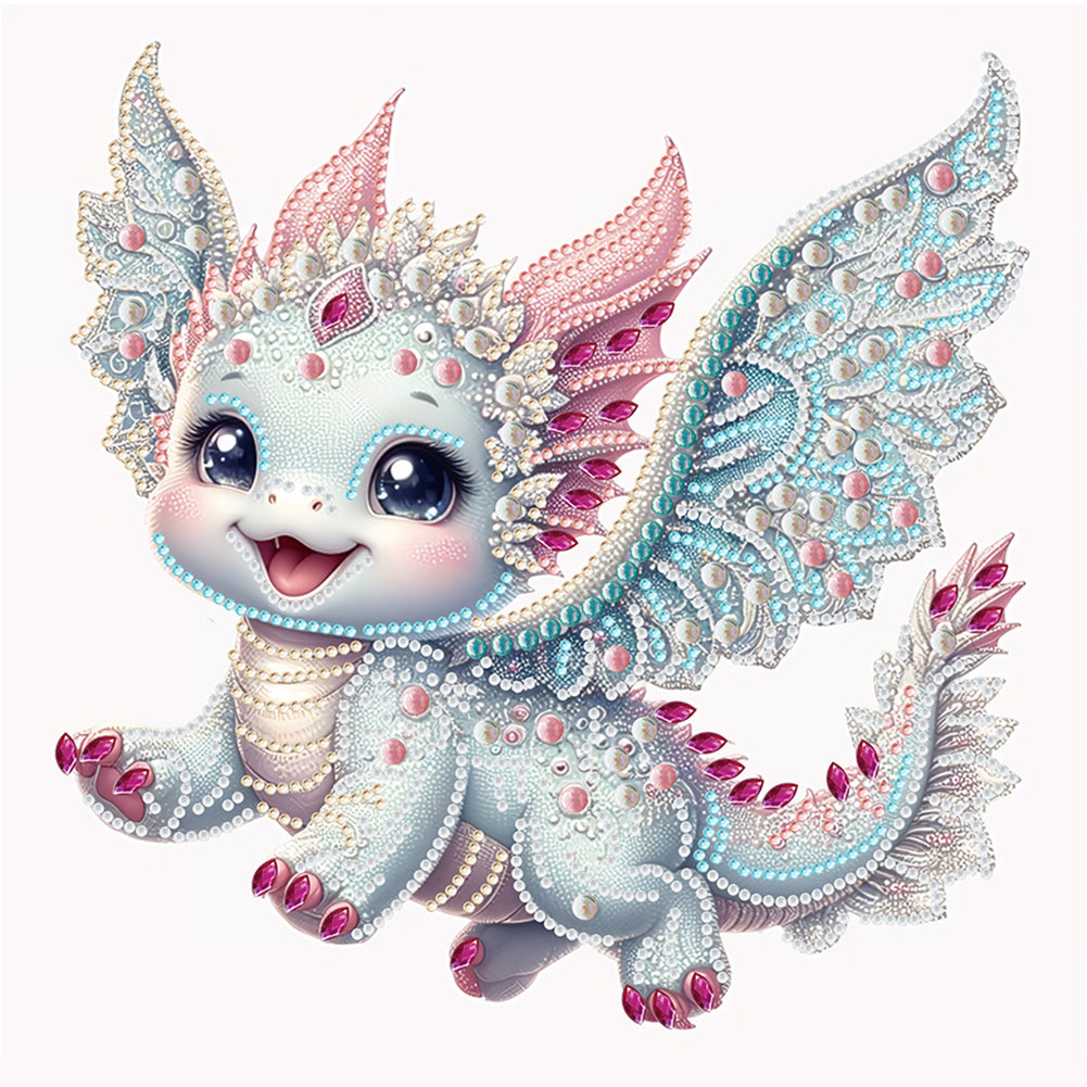 Diamond Painting - Partial Special Shaped - flying dragon (30*30CM)