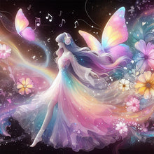 Load image into Gallery viewer, Diamond Painting - Full Round - Music dancing girl (30*30CM)
