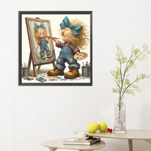 Load image into Gallery viewer, Diamond Painting - Full Round - Granny and little girl with afro hair (30*30CM)

