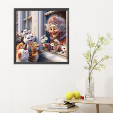 Load image into Gallery viewer, Diamond Painting - Full Round - Granny and little girl with afro hair (30*30CM)
