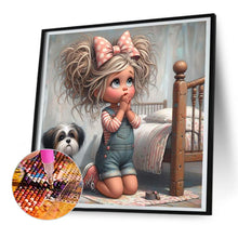 Load image into Gallery viewer, Diamond Painting - Full Round - Granny and little girl with afro hair (30*30CM)
