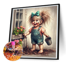 Load image into Gallery viewer, Diamond Painting - Full Round - Granny and little girl with afro hair (30*30CM)
