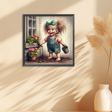 Load image into Gallery viewer, Diamond Painting - Full Round - Granny and little girl with afro hair (30*30CM)
