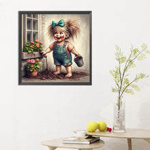 Load image into Gallery viewer, Diamond Painting - Full Round - Granny and little girl with afro hair (30*30CM)
