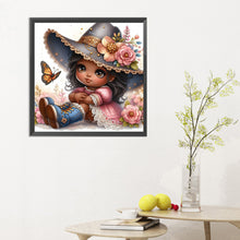Load image into Gallery viewer, Diamond Painting - Full Round - Granny and little girl with afro hair (30*30CM)
