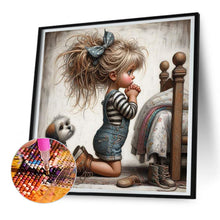 Load image into Gallery viewer, Diamond Painting - Full Round - Granny and little girl with afro hair (30*30CM)

