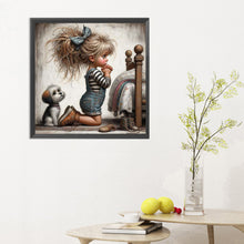 Load image into Gallery viewer, Diamond Painting - Full Round - Granny and little girl with afro hair (30*30CM)
