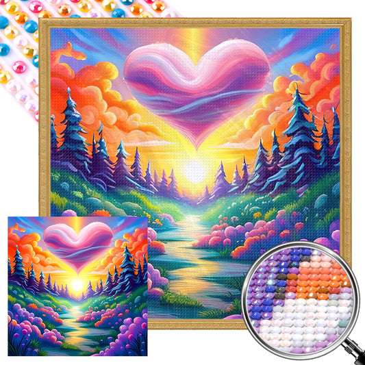 AB Diamond Painting - Full Round - Colorful scenery (40*40CM)