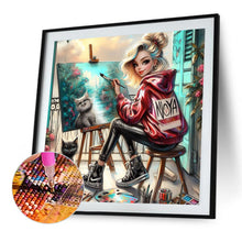 Load image into Gallery viewer, AB Diamond Painting - Full Round - modern art girl (40*40CM)
