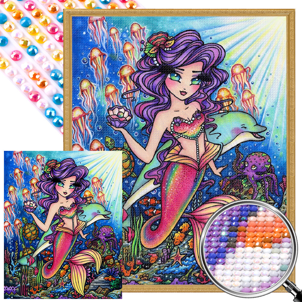 AB Diamond Painting - Full Round - magic mermaid girl (40*50CM)