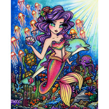 Load image into Gallery viewer, AB Diamond Painting - Full Round - magic mermaid girl (40*50CM)
