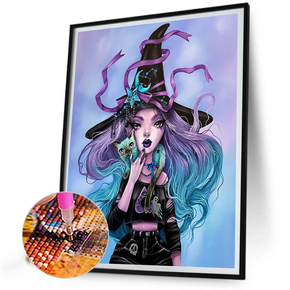 AB Diamond Painting - Full Round - magic witch (40*50CM)