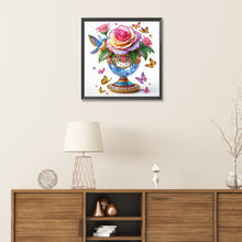 Load image into Gallery viewer, Diamond Painting - Partial Special Shaped - Rose Hummingbird Crystal Cup (30*30CM)
