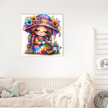 Load image into Gallery viewer, Diamond Painting - Full Round - gardening girl (30*30CM)

