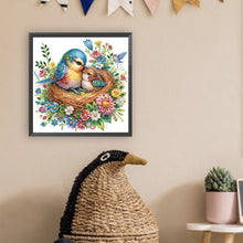 Load image into Gallery viewer, Diamond Painting - Partial Special Shaped - Mother bird and baby bird (40*40CM)
