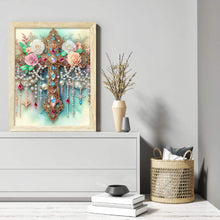 Load image into Gallery viewer, Diamond Painting - Partial Special Shaped - ornate cross (30*40CM)
