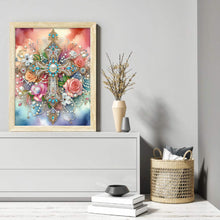 Load image into Gallery viewer, Diamond Painting - Partial Special Shaped - ornate cross (30*40CM)
