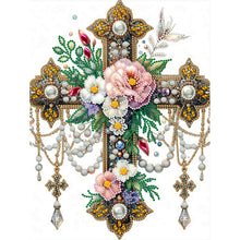 Load image into Gallery viewer, Diamond Painting - Partial Special Shaped - ornate cross (30*40CM)
