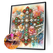 Load image into Gallery viewer, Diamond Painting - Partial Special Shaped - ornate cross (30*40CM)
