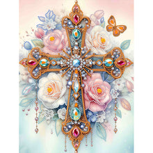 Load image into Gallery viewer, Diamond Painting - Partial Special Shaped - ornate cross (30*40CM)
