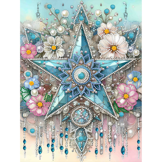 Diamond Painting - Partial Special Shaped - Gorgeous five-pointed star (30*40CM)
