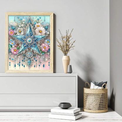 Diamond Painting - Partial Special Shaped - Gorgeous five-pointed star (30*40CM)