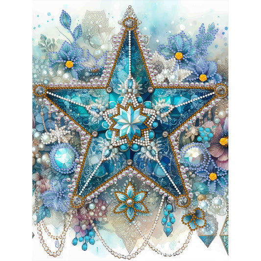 Diamond Painting - Partial Special Shaped - Gorgeous five-pointed star (30*40CM)