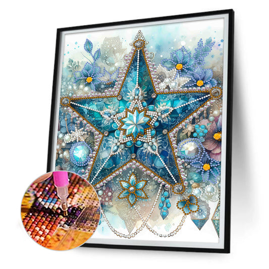 Diamond Painting - Partial Special Shaped - Gorgeous five-pointed star (30*40CM)