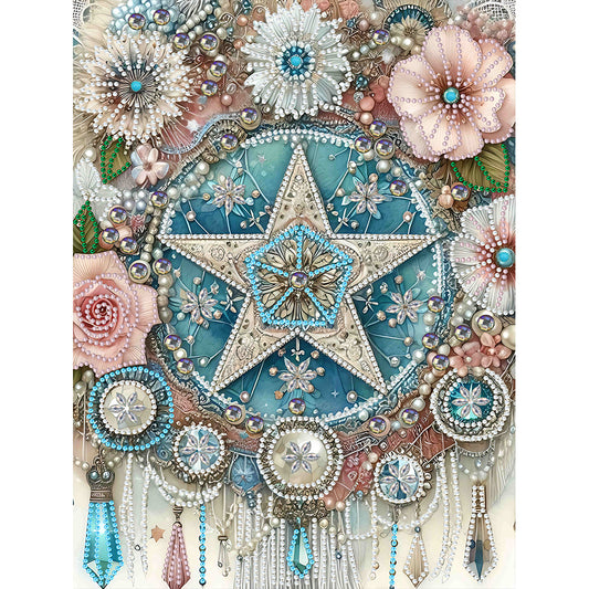 Diamond Painting - Partial Special Shaped - Gorgeous five-pointed star (30*40CM)